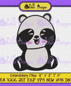 Panda Bear Funny 5 Embroidery
