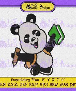 Panda Bear Funny 3 Embroidery