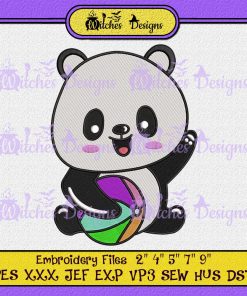 Panda Bear Funny 7 Embroidery