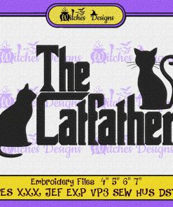 The Catfather Cat Lovers Dad Embroidery