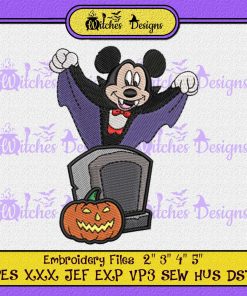 Mickey Dracula Halloween Embroidery