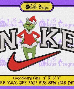 The Grinch x Nike Christmas Embroidery