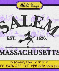 Halloween Salem Est 1626 Embroidery