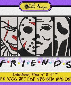 Halloween Scary Friends Embroidery