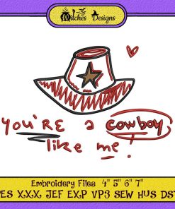 Cowboy Like Me Taylor Swift Embroidery