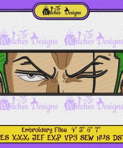 Roronoa Zoro Eyes Anime Embroidery