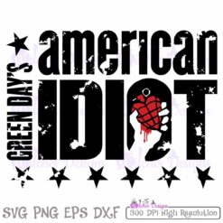 American Idiot SVG PNG | Green Day Album Cover | 300 DPI Instant Download