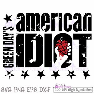 American Idiot SVG PNG | Green Day Album Cover | 300 DPI Instant Download