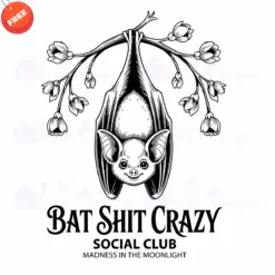 Bat-Shit-Crazy-Social-Club-SVG-Free-Deign