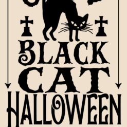 Black Cat Halloween SVG Design – Free Digital Download