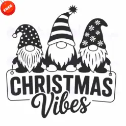Christmas-Gnome-Vibes-Free-SVG-Design