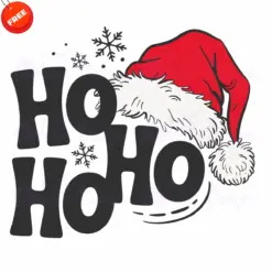Christmas-Hat-Ho-Ho-Ho-Free-SVG-Design