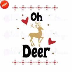 Christmas-Oh-Deer-Free-SVG-Design