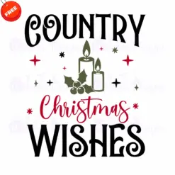 Country-Christmas-Wishes-Free-SVG-Design