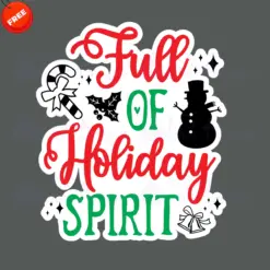 Full-Of-Holiday-Spirit-Free-SVG-Design