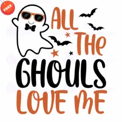 Ghost-All-The-Ghouls-Love-ME-SVG-Free-Deign