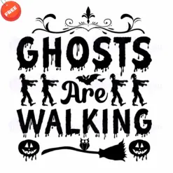 Ghosts-are-walking-SVG-Free-Deign