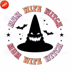 Hat-Mom-Wife-Witch-Free-SVG-Design