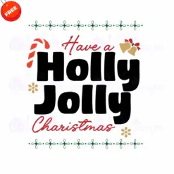 Have-A-Holly-Jolly-Christmas-Free-SVG-Design