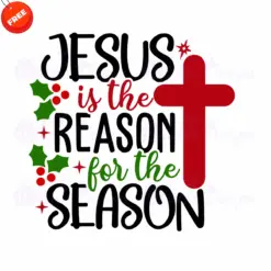 Jesus-Is-The-Reason-For-The-Season-Free-SVG-Design
