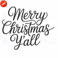 Merry-Christmas-Yall-Free-SVG-Design