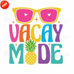 Pineapple-Vacay-Mode-Free-SVG-Design