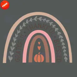 Ranbow-Grateful-Thankfull-Blessed-Free-SVG-Deigns