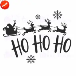 Santa-Clauss-Reindeer-Ho-Ho-Ho-Free-SVG-Design