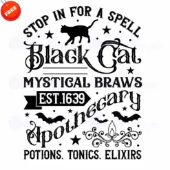 Stop-in-for-a-Speed-Black-Cat-Free-SVG-Deigns