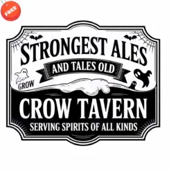 Strongest-Ales-And-Tales-Old-Crow-Tavern-SVG-Free-Designs