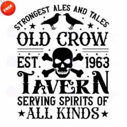 Strongest-ales-and-Tales-Old-Crow-Free-SVG-Deigns