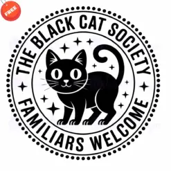 The-Black-Cat-Society-Familiars-Welcome-SVG-Free-Designs