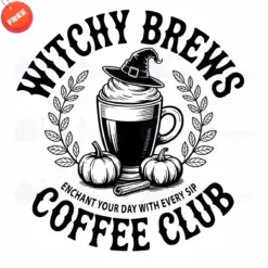 Witchy-Brews-Enchant-Your-Day-With-Every-Sip-Coffee-Club-SVG-Free-Designs