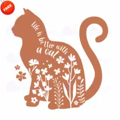 Cat-Life-Is-Better-With-A-Cat-Free-SVG-Design