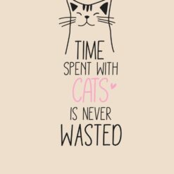 Cat-Time-Spent-With-Cats-Is-Never-Wasted-Free-SVG-Design