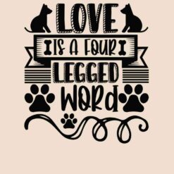 Dog-Love-Is-A-Four-Legged-Word-Free-SVG-Design
