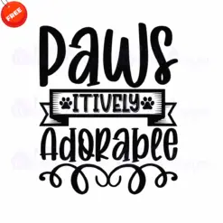 Dog-Pawsitively-Adorable-Free-SVG-Design