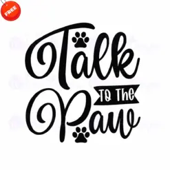 Dog-Talk-To-The-Paw-Free-SVG-Design