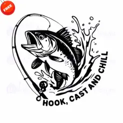 Fishing-Hook-Cast-And-Chill-Free-SVG-Design