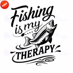 Fishing-Is-My-Therapy-Free-SVG-Design