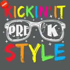 Glasses-Kickin-It-Pre-K-Style-Free-SVG-Design
