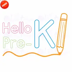 Pencil-Hello-Pre-K-Free-SVG-Design