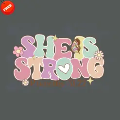 She-Is-Strong-Proverbs-SVG-Free-Design
