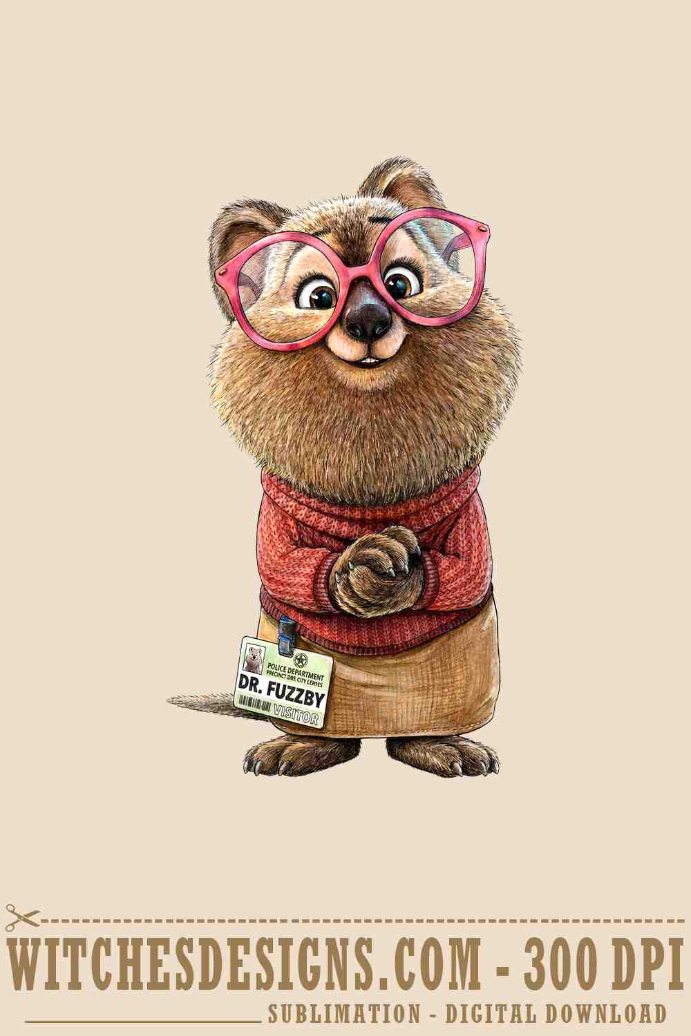 Disney Zootopia PNG featuring Dr Fuzzby, perfect for Cricut