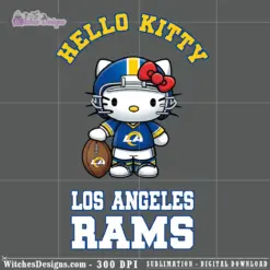 Hello Kitty Los Angeles Rams PNG for crafts and gifts