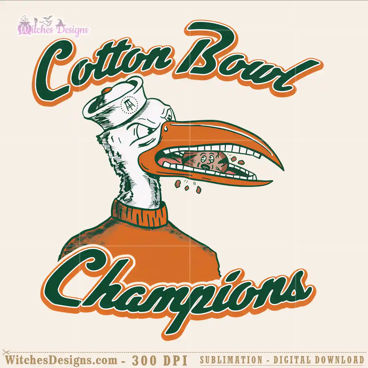 Miami Cotton Bowl Champions PNG for Cricut and print projects