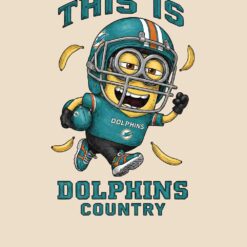 Miami Dolphins PNG digital download featuring Minions