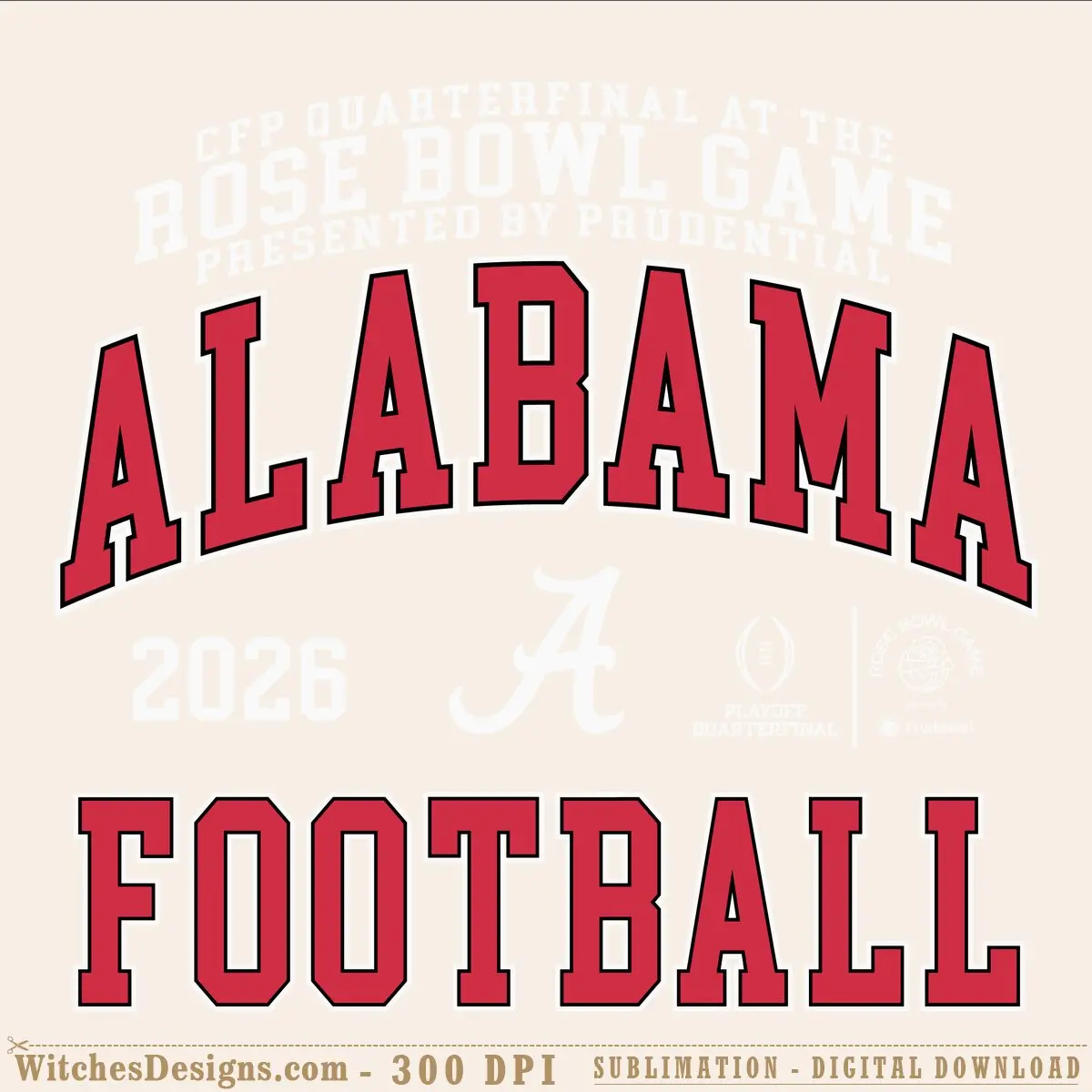 Alabama football svg design showing arched Crimson Tide wordmark in bold red and black, ready for vinyl cutting and sublimation.