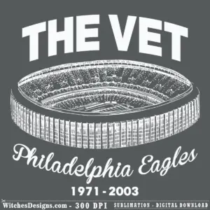 The Vet Philadelphia Eagles SVG single-layer design, 1-color palette, for Cricut and Silhouette vinyl cutting and sublimation printing.