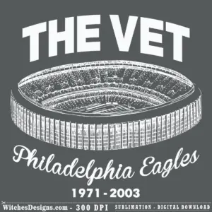 The Vet Philadelphia Eagles SVG single-layer design, 1-color palette, for Cricut and Silhouette vinyl cutting and sublimation printing.